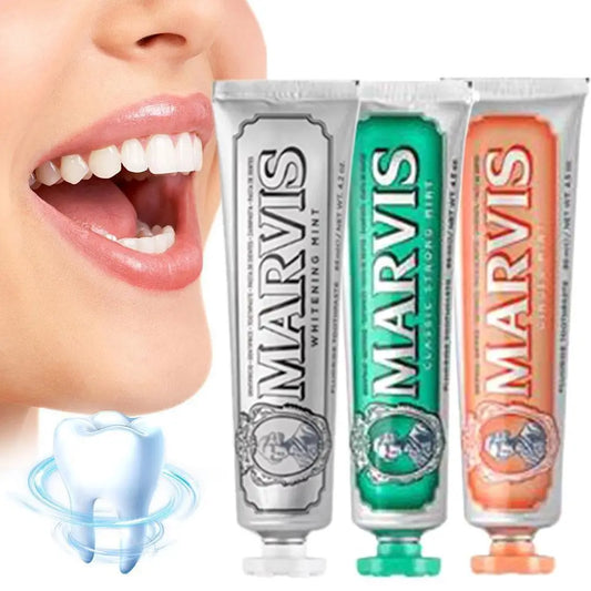 85ml Italy Original Marvis Toothpaste Whitening Mint Freshen Breath Remove Smoke Stains Toothpaste Teeth Whitening